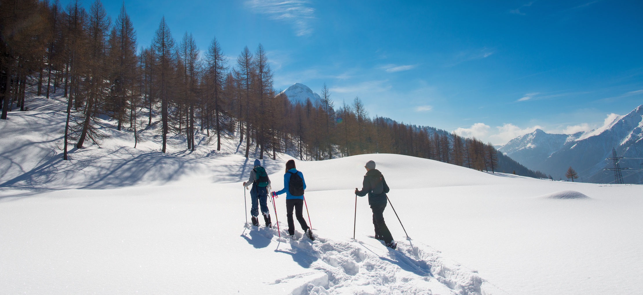 Petit groupe qui fait des raquettes