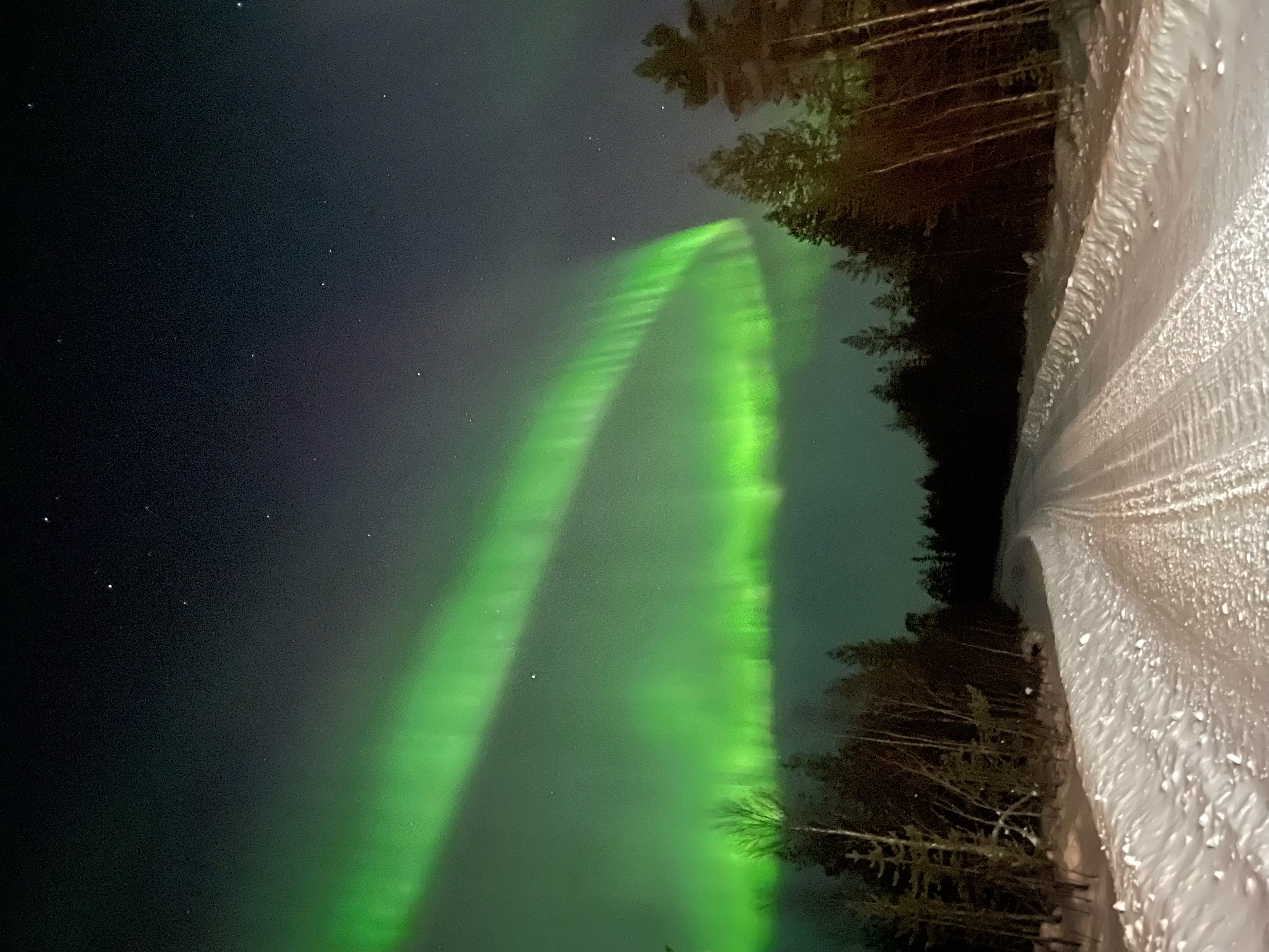 Spectacle d'aurores boréales